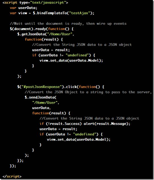 Polymorphic View Update to JSON Service Provider using MVC